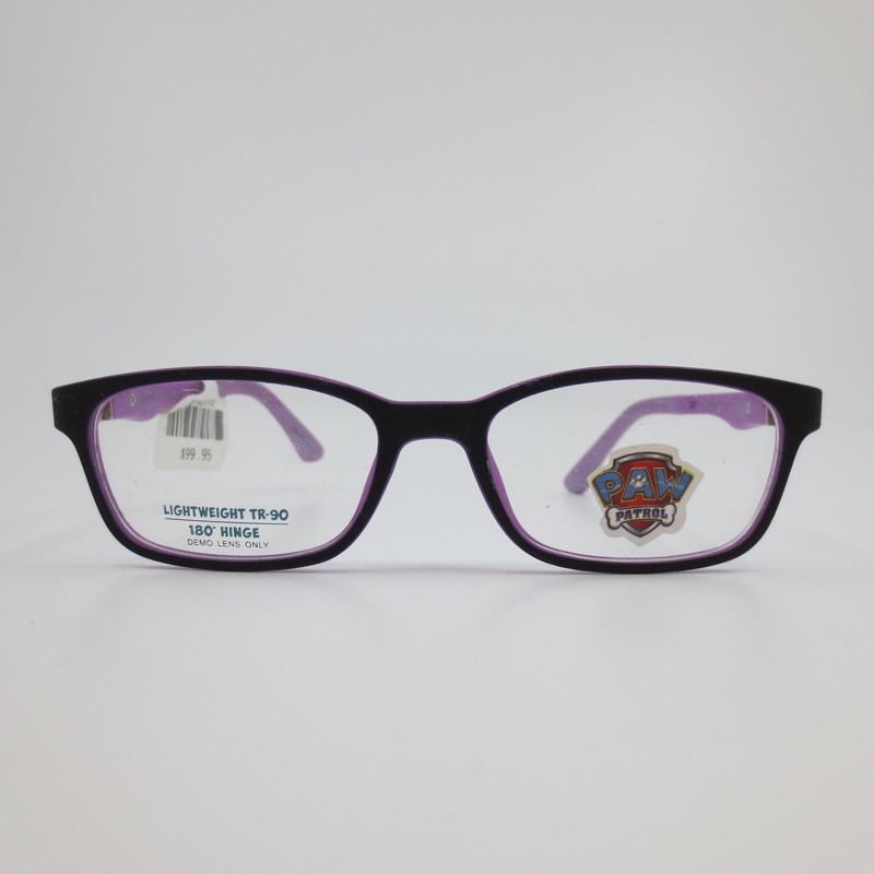 Paw Patrol Kids Eyeglass Frames Black Violet TR-90 180 Hinge 45-15-125 PP02