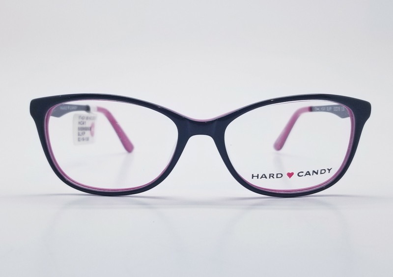 1 Unit New Hard Candy HC41 Black/Pink Eyeglasses Frames 52-16-135 #483