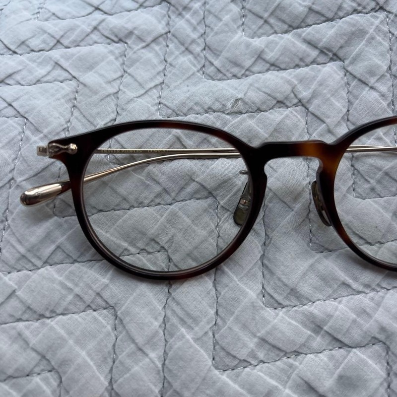 OLIVER PEOPLES Marret Glasses Brown/Tortoiseshell Metal Frame gallery