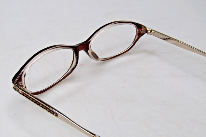 Vintage JUDITH LEIBER JL 1572A 06 Amber Crystal Embellished Eyeglasses Frame gallery