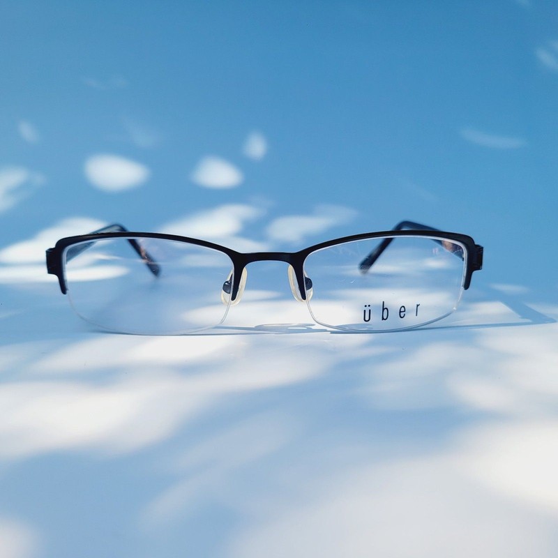 Lido West Korea EARTH M BLACK 50-19 140 Uber eyeglasses half frame eyewear