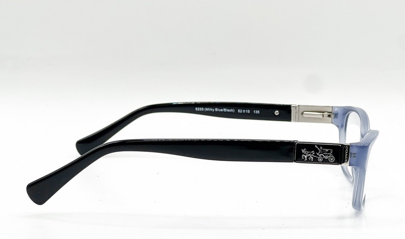 Coach HC 6061 5259 Milky Blue Black Cat Eye Authentic Eyeglass Frames 52-15-135 gallery