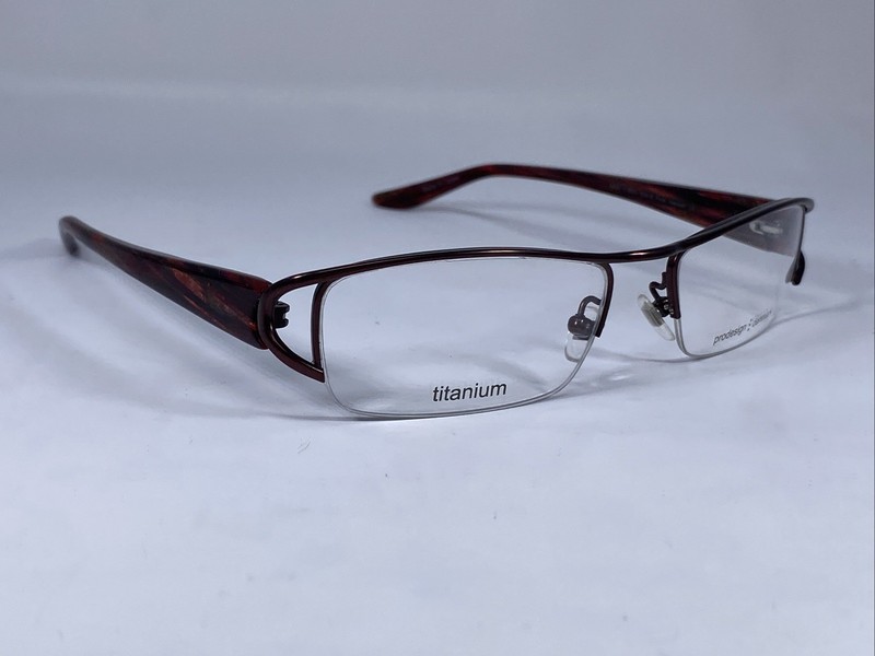 PRODESIGN DENMARK 5305 c.3831 Japan NOS Red Titanium Eyeglasses Frame 52-18mm gallery
