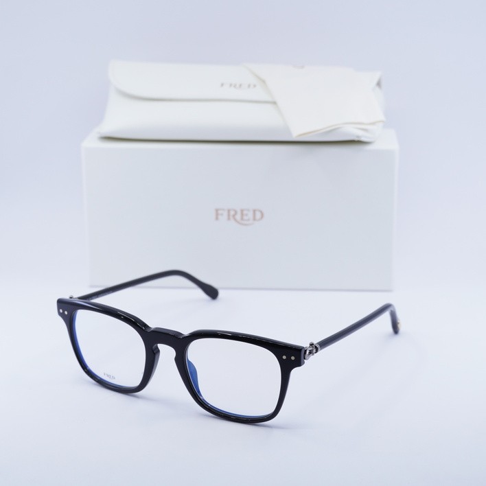 NEW Fred FG50006I 001 Shiny Black 50mm Eyeglasses