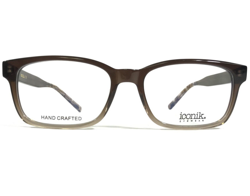 Iconik Eyeglasses Frames WILL C1 Brown Fade Rectangular Full Rim 54-18-150