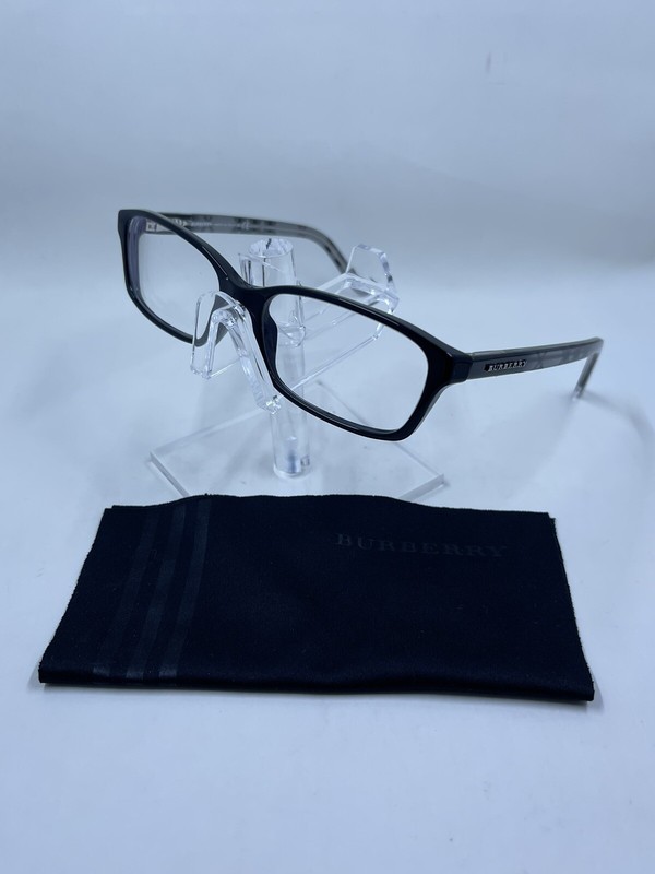 BURBERRY B2073 3164 Italy Black/Gray Crystal Plaid Eyeglasses FRAMES 53-16-135