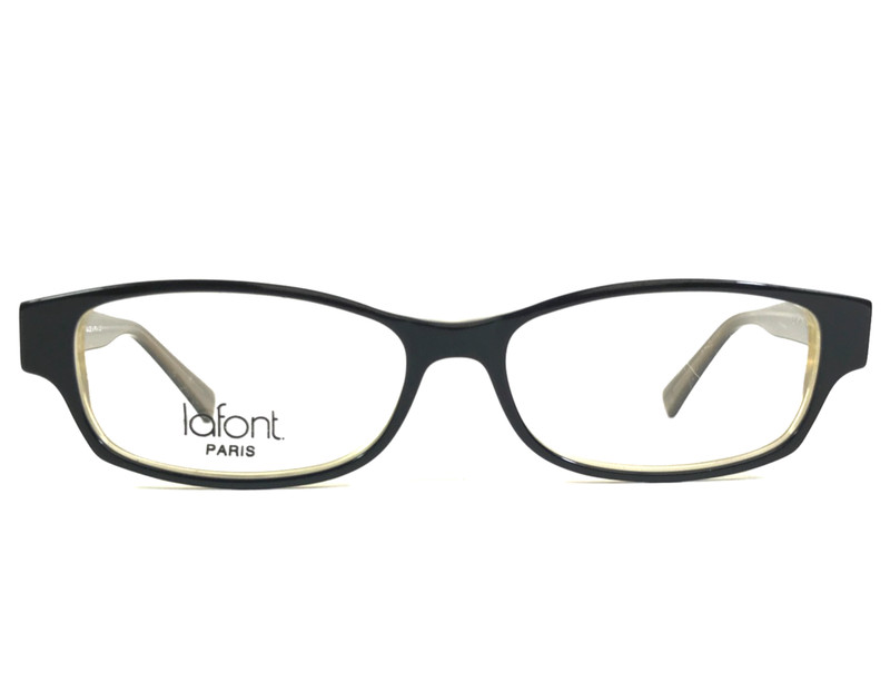Jean Lafont Eyeglasses Frames EVA 103 Black White Rectangle Full Rim 51-14-138