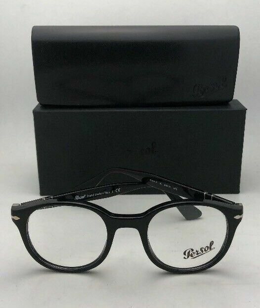 New PERSOL Rx-able Eyeglasses 3144-V 95 49-22 145 Classic Black w/ Spring Hinges gallery