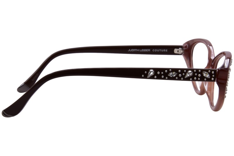 Judith Leiber Couture Serenade Eyeglasses Women's Wood Full Rim Cat Eye 54mm gallery