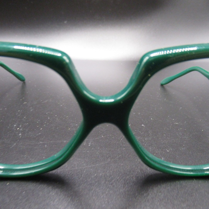 VOLTA Italy Vintage Green Eyeglass Frames 54/16 Full Rim Plastic Retro Style gallery