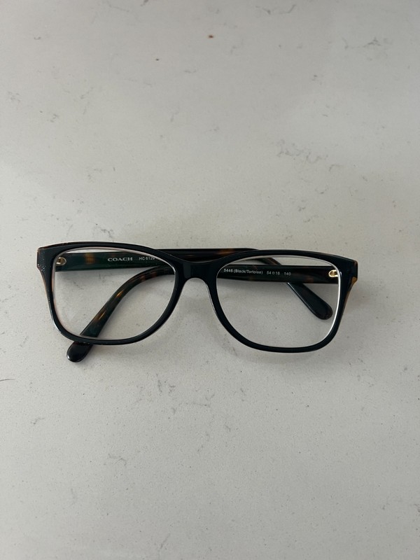 Coach Eyeglass Frames HC6129T 54-16-140 Black Tortoise 5446
