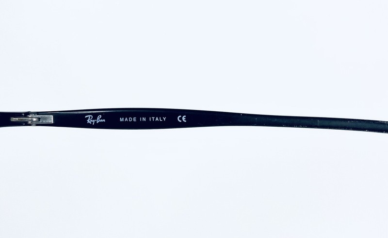 RayBan Black & Clear Lucite Half Rim Rectangular Glasses Italy 48 19 145 gallery