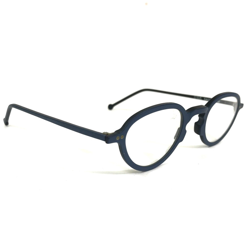 Vintage la Eyeworks Eyeglasses Frames SAGE 341M Matte Navy Blue Round 43-25-135 gallery
