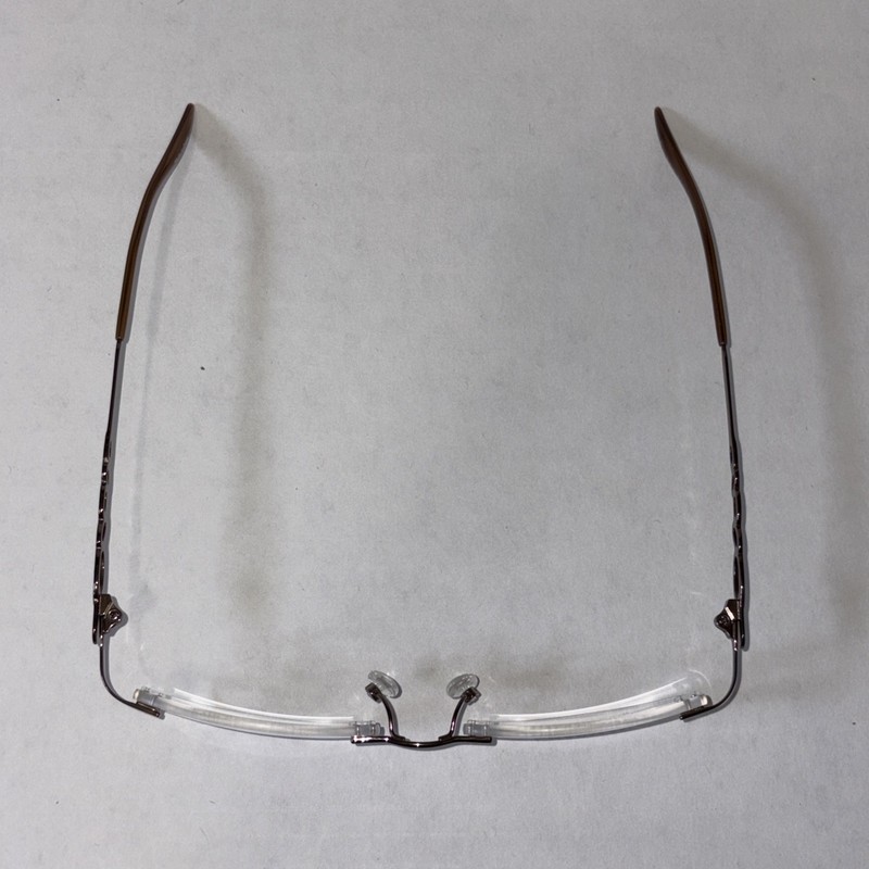 New Charmant Eyeglass Frames CH11914 BR Excellence Titan 51-17-130 Rimless Oval gallery