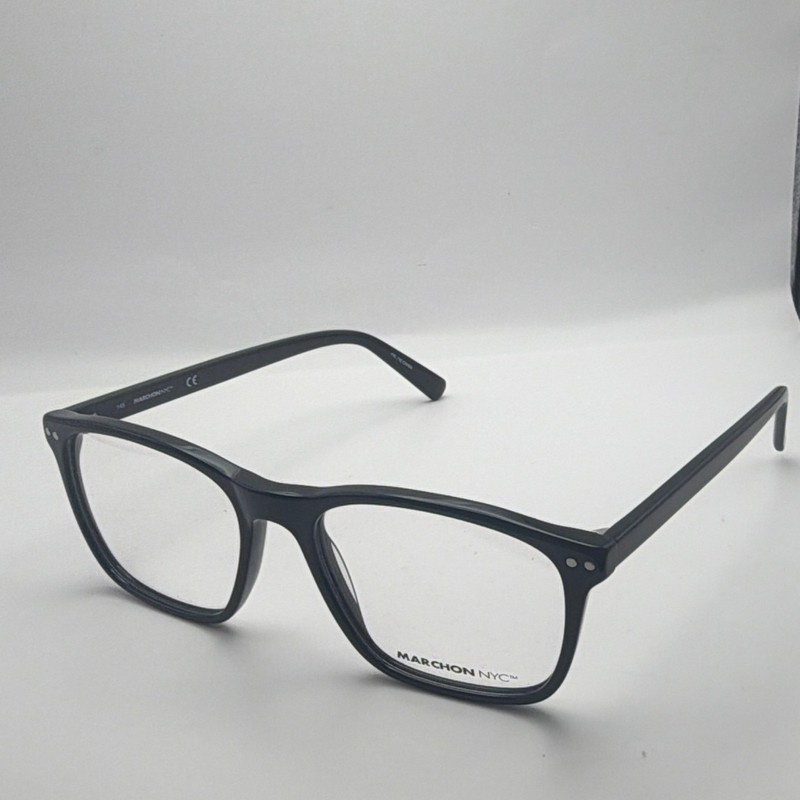 Marchon NYC M-3507 001 53/17 145 Black Plastic Rectangular Full Rim Frames 5081
