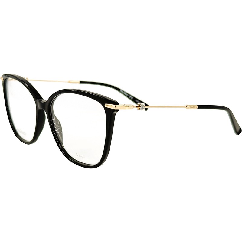 Max Mara MM1414 Womens Plastic Eyeglass Frame 807 Black 54-15