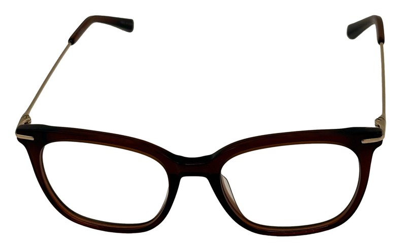 Jones New York Plastic Soft Square Eyewear Frame, Brown J240. 49mm gallery