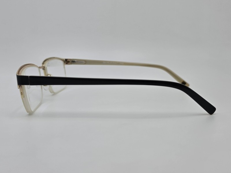 Randy Jackson Zyloware 1042 C021 Black Gold Semi Rimless Eyeglasses Frame w Case gallery