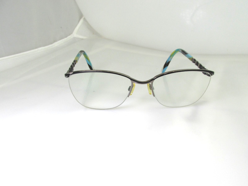 Takumi TK1083 Rimless Eyeglass Frames Designer Blue Green Brown Ladies 55 18 135 gallery