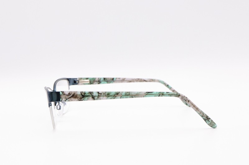 BCBGMAXAZRIA KANA Shiny Dark Teal 53-17-135 Half Rim Frames Flex Hinges A428 gallery
