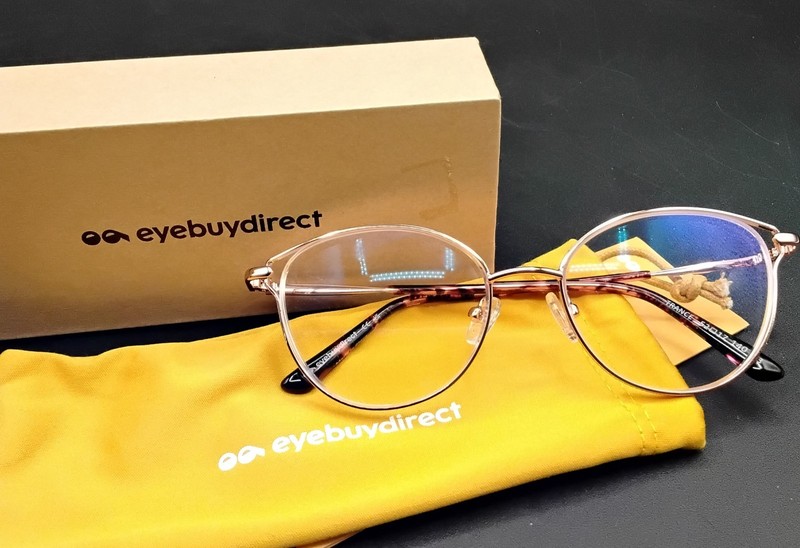 Eyebuydirect TRANCE 52-17-140 C3 Eyeglasses Cat Eye FULL RIM Metal NIB Lg