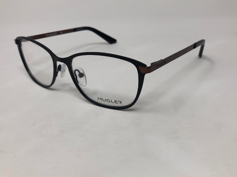 MUGLER TR1065 C01 Eyeglasses Frame 51-16-135 Black/Dark Brown Matte XH16