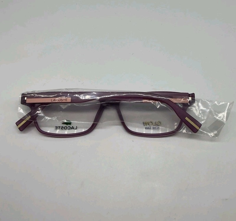 Lacoste L3650 Youth Eyeglasses 514 Purple Glow In The Dark 50‑13‑135 w/ Case gallery