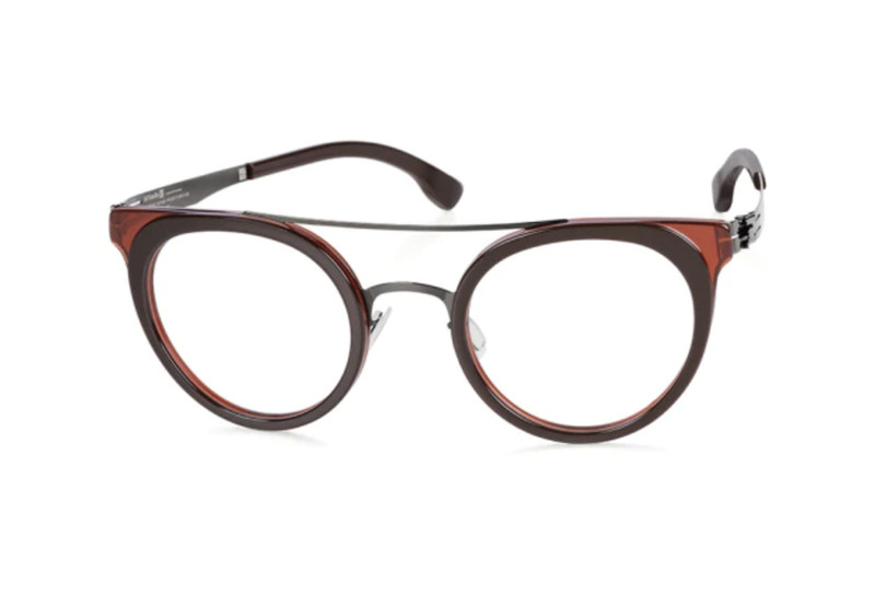 Ic! Berlin Nadine H. Eyeglasses Merlot Gunmetal Frame 47mm
