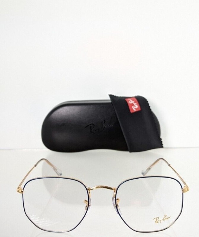 Brand New Authentic Ray Ban Eyeglasses RB 6448 3105 Rectangle 51mm RB 6448 Gold gallery