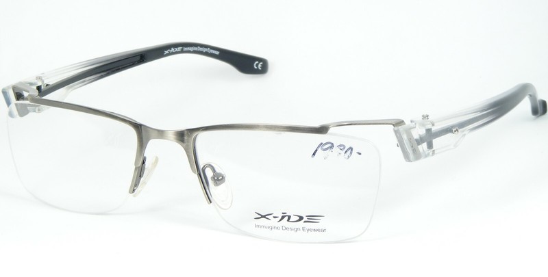 X-iDE SUGARETTE C6 METALLIC SILVER-GREY EYEGLASSES GLASSES 53-18-130mm Italy