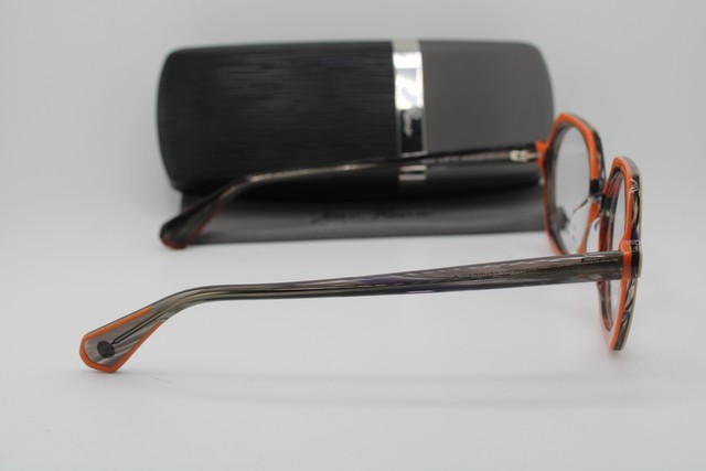 NEW JEAN RENO CENDRINE O 2439 C3 BROWN GREY HORN AUTHENTIC EYEGLASSES 48-20 gallery