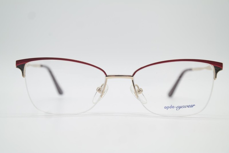 OPDO 7581 Copper Gold Anthracite Half-Rim Eyeglasses New