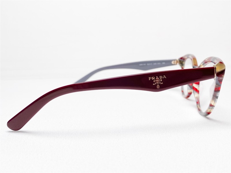 NEW Prada VPR11R VAP-1O1 Womens Eyeglasses Frames Bordeaux Green Round 52/17~140 gallery