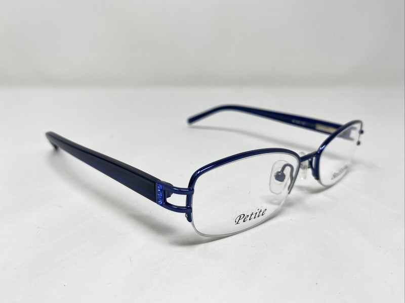 Bellissima BL 619 NAVY 48-16-130 Blue Metal Half Rim Eyeglasses Frame -O77 gallery