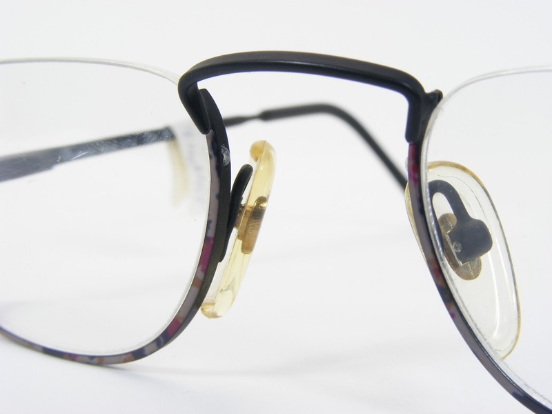 Vintage Prestige 274 26 Matt Black /Multicolor UNIQUE RARE EYEGLASSES 50-21-140 gallery
