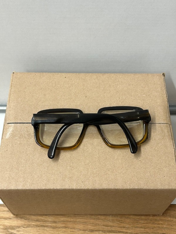 VTG 60s 70s BAUSCH & LOMB Eyeglasses Frames Oversize Square Gradient Brown 5 3/4 gallery