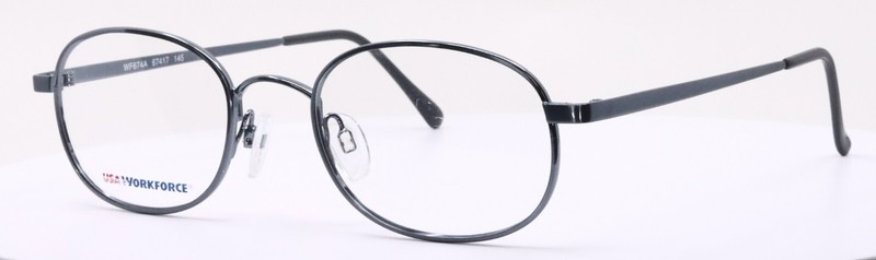 USA Workforce WF674A 67417 Blue Womens Oval Full Rim Eyeglasses 53-21-145 B:38