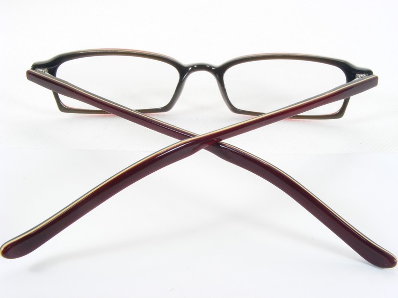Vintage BI 2232-10 Burgundy Red /Olive Green EYEGLASSES GLASSES FRAME 48-16-140 gallery