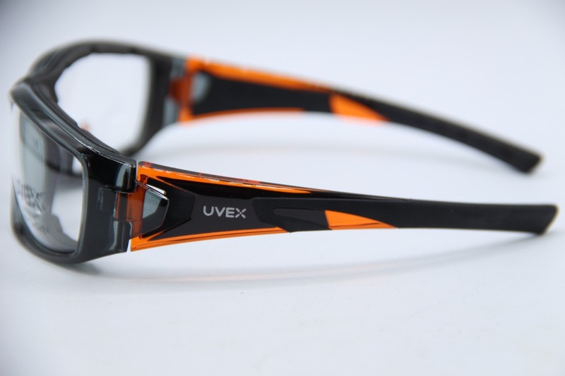 NEW UVEX HONEYWELL NYLON SW12 GRA/ORG GRAY ORANGE AUTHENTIC EYEGLASSES 64-17 gallery