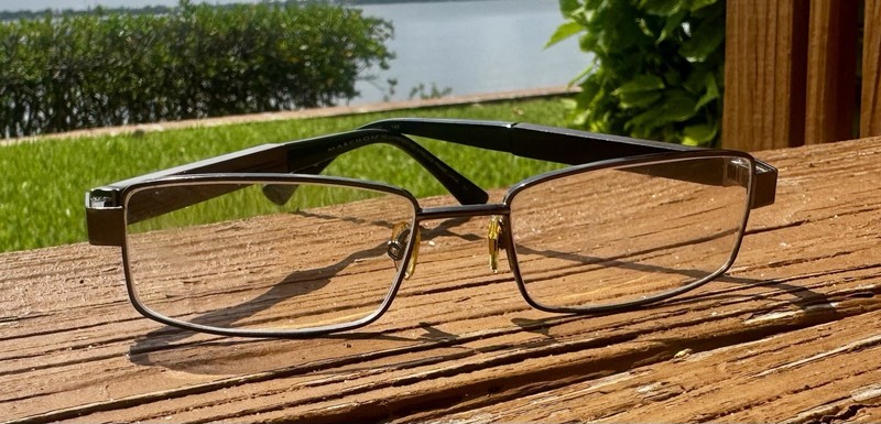 U-Turn 123 Marchon Mens 034 Gunmetal/Black/Wood Eyeglass Frames Only 54-17-140