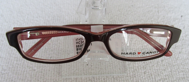 NEW Hard Candy Eyeglass Frames HC-24 Brown 51-16-135 $68.00