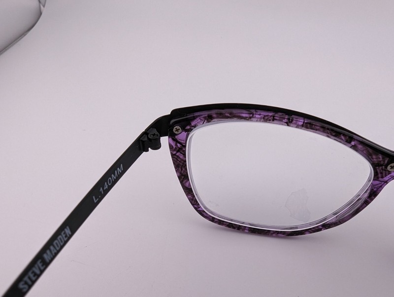 Steve Madden Eyeglasses, Frames Only, Twirlss Purple Multi, 53-16-140, Plastic gallery
