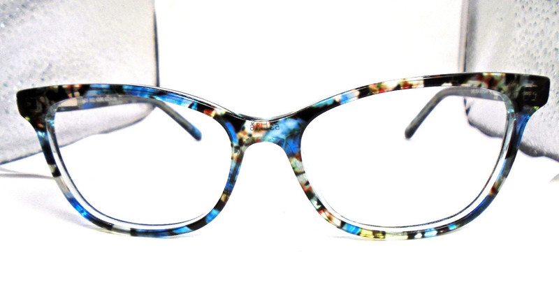 Chelsea Morgan CM 9002 AZURE Blue Havana 53-16-135 Womens Eyeglasses Frames