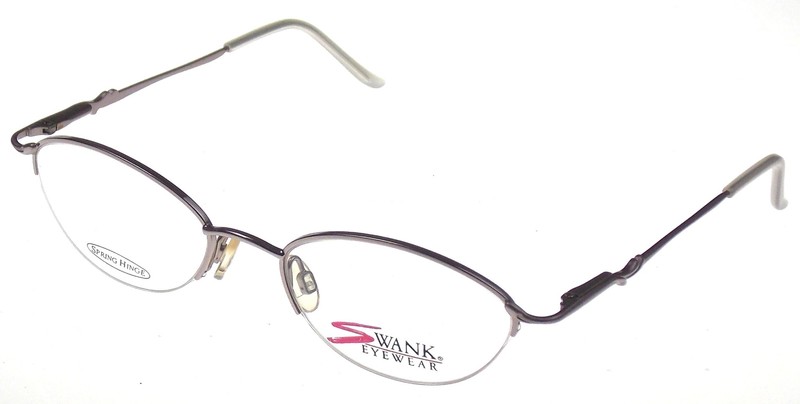 Swank Eyewear Dahlia Eyeglass Half Frame Rose Gold Metal 51-19-140 Oval Sunglass