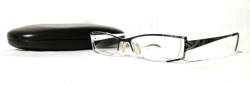 Mozaic MO-1031 eyeglass 50-17-135 Black pattern metal eyewear frame