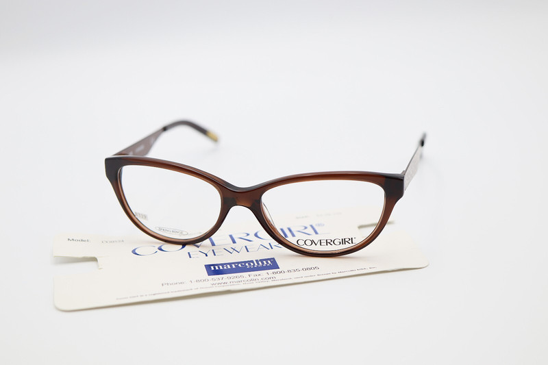COVERGIRL CG0524 048 Brown 53-16-135 Eyeglass Frames Flex Hinges B319