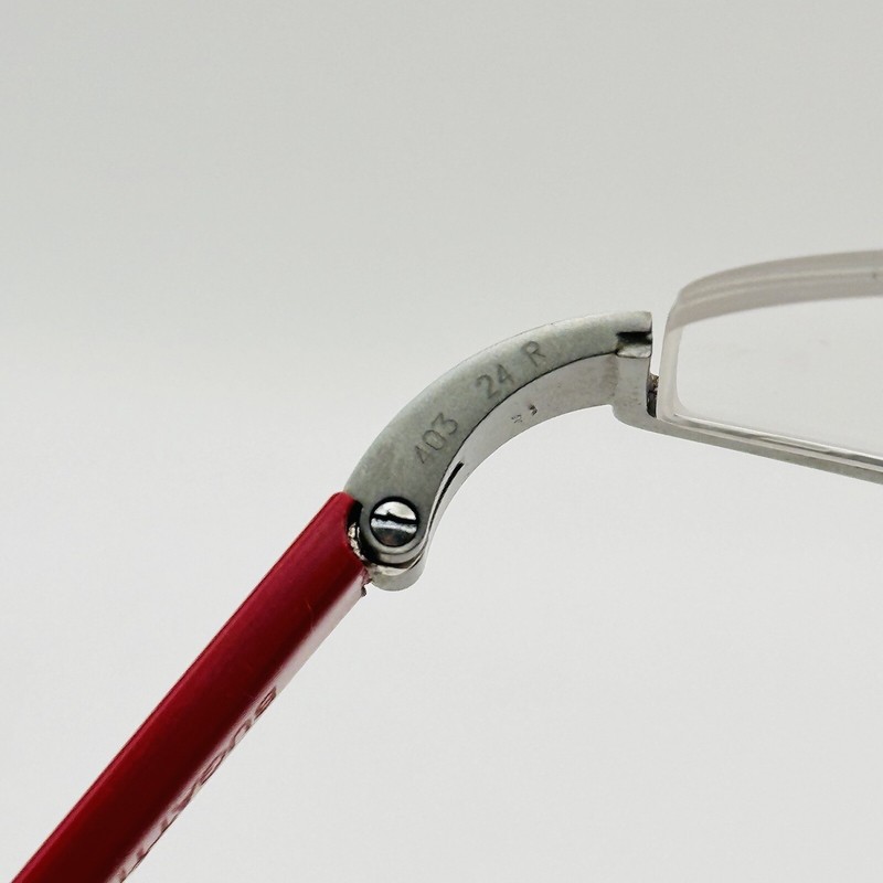 Bugatti Eyeglasses Women square gray red half-rim Mod. 403 e-identity NEW gallery