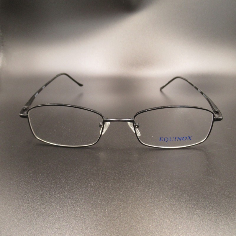 EQUINOX EQ215 Black Metal Rectangular Eyeglass Frames 52-19-145 Unisex