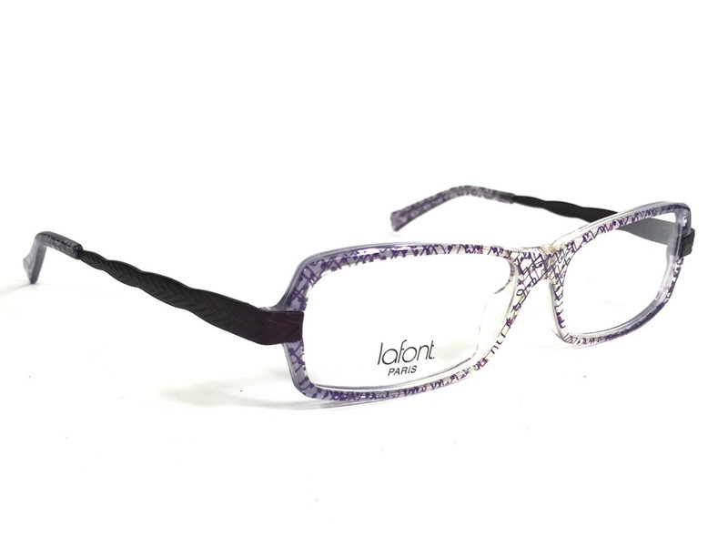 Jean Lafont Eyeglasses Frames GRAZIELLA 709 Purple Clear Lattice 56-14-140 gallery