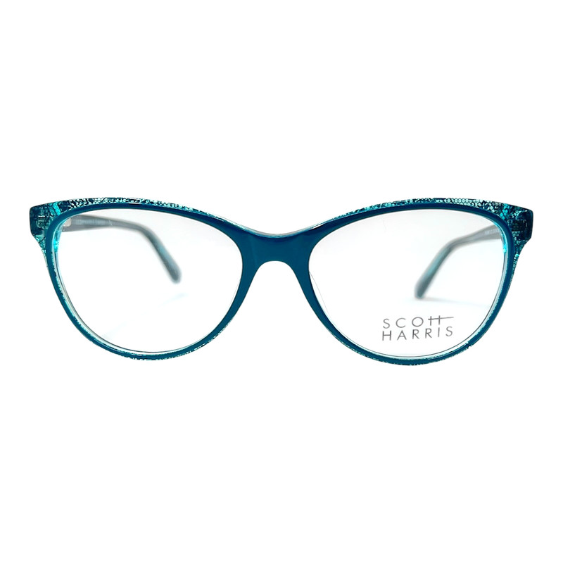 SCOTT HARRIS - SH548 C2 53/16/135 - TEAL CRYSTAL - NEW Authentic EYEGLASSES gallery